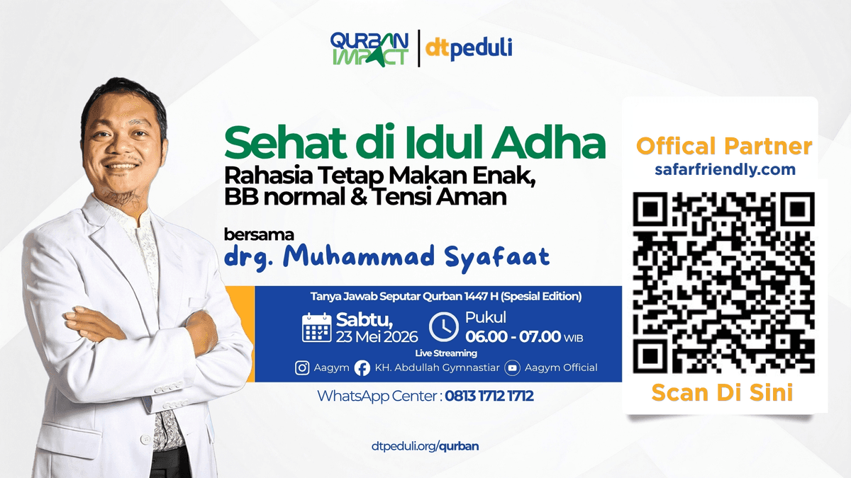 Kajian Online [Sehat di Idul Adha - Rahasia Tetap Makan Enak, BB Normal dan Tensi Aman]